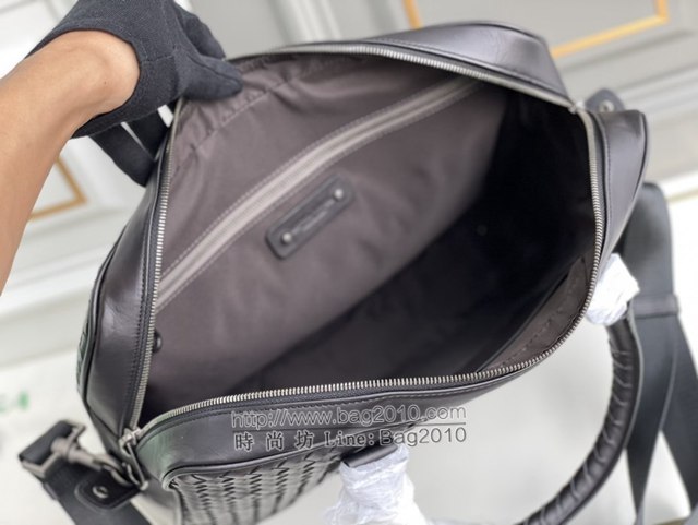 Bottega veneta高端男包 98052 寶緹嘉手工編織原廠進口胎牛皮男士手袋 BV經典款男士手提公事包  gxz1371